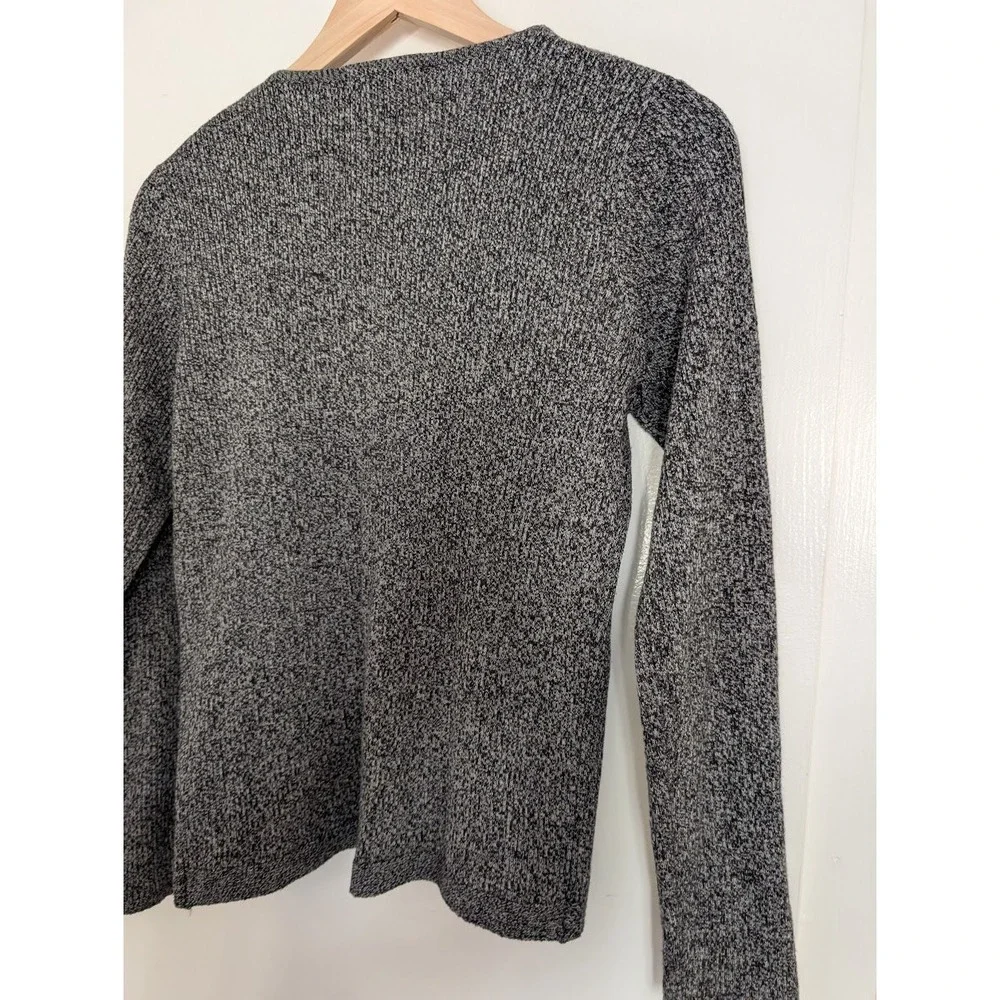 Calvin Klein‎ Zipper Front Ribbed Cardigan PM 90s Minimalist Women CBK Timeless